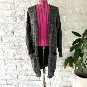 Anthropologie Gray Knit Cardigan Sweater